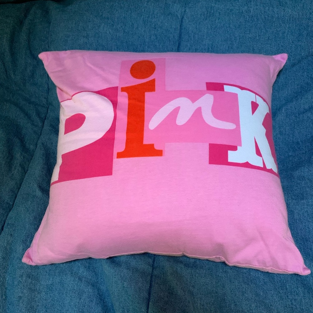 Vintage VS PINK "pink" throw pillow